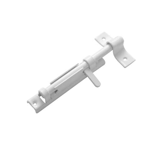 Задвижка накладная DOMART с плоской ручкой белый 4607111620217 1