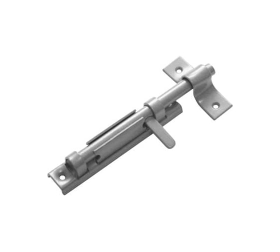 Задвижка накладная DOMART с плоской ручкой серый металлик 4607111620255 1