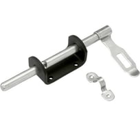 Засов воротный DOMART (75) 190 мм (с накладкой) черный 4660046007614