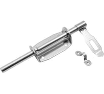 Засов воротный DOMART (90) 220 мм (с накладкой) черный 4660046007645