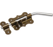 Засов гаражный DOMART фигурный ЗГФ-100 (с проушиной) бронза антик 4660046014612