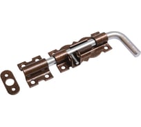 Засов гаражный DOMART фигурный ЗГФ-200 (с проушиной) медь антик 4660046014506