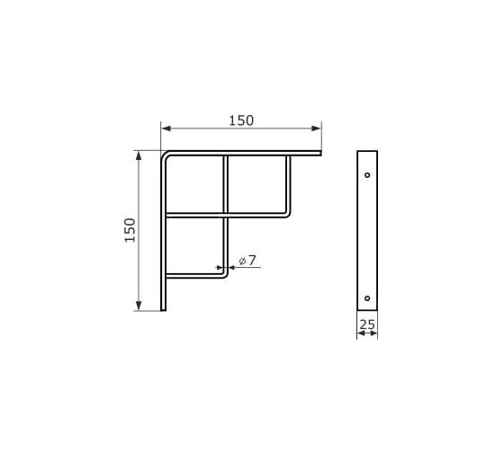 Кронштейн DOMART WINDOW150x150 черный 4660046012120