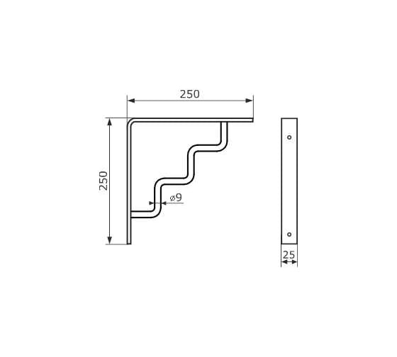 Кронштейн DOMART STEP 250x250 мод.2 белый 4660046011727