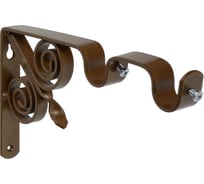 Кронштейн DOMART ВИНТАЖ мод.3 D20 двухрядный 12/19 см коричневый металлик 4660046000998