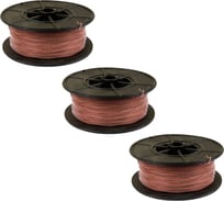 Пломбировочная проволока ТПК Технологии Контроля нержавейка+нейлон красный 0,8/100 м витая, упак.:3 штуки 24316