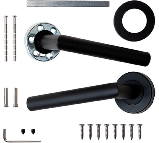 Ручки дверные APECS H-0204-INOX/201-BLM 00035261