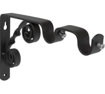 Кронштейн DOMART ВИНТАЖ мод.1 D20 двухрядный 12/19 см черный 4660046000868