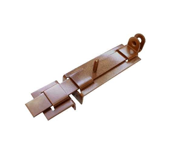 Засов с проушиной плоский DOMART ЗПП-350 мод.2 коричневый металлик 4620007789010 1