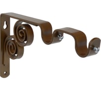 Кронштейн DOMART ВИНТАЖ мод.2 D20 двухрядный 12/19 см коричневый металлик 4660046000882