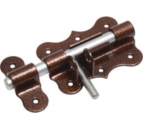 Засов дверной DOMART фигурный ЗДФ-100 (с проушиной) медь антик 4660046014544