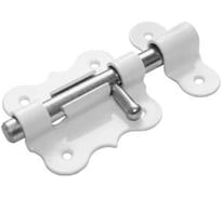 Засов дверной DOMART фигурный ЗДФ-80 белый 4660015162146