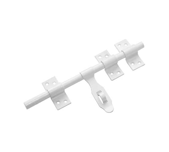 Засов универсальный DOMART ЗУ-250 с накладкой белый 4660015163099 1