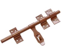 Засов универсальный DOMART ЗУ-250 с накладкой коричневый металлик 4660015163136