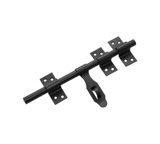 Засов универсальный DOMART ЗУ-250 с накладкой черный 4660015163150 1