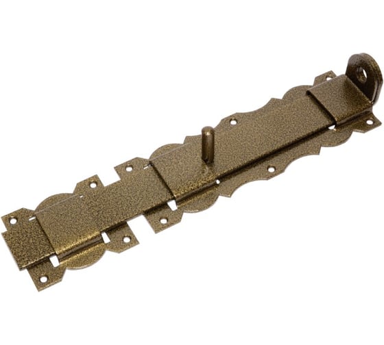 Засов с проушиной фигурный DOMART ЗПФ-350 бронза антик 4660046014322 1