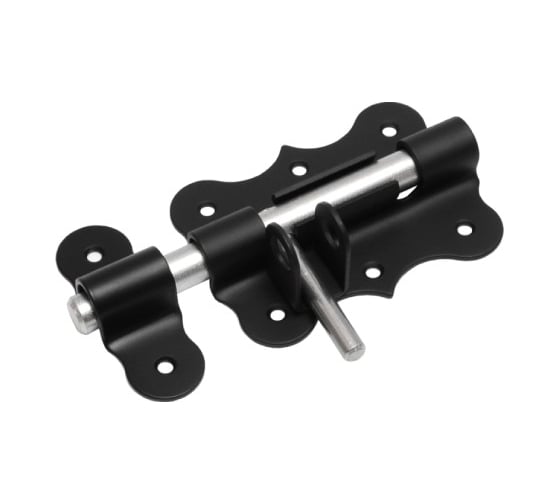 Засов дверной DOMART фигурный ЗДФ-100 (с проушиной) черный 4660046014568 1