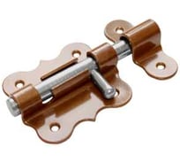 Засов дверной DOMART фигурный ЗДФ-80 коричневый металлик 4660015162177