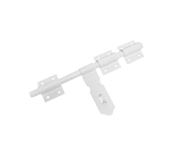 Засов DOMART ДОБРЫНЯ универсальный 450 мм (с накладкой) белый 4660015165956 1