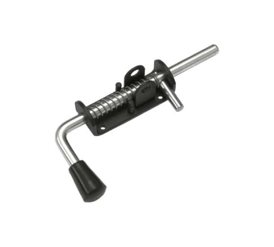 Засов пружинный DOMART (110) 220 мм ( с проушиной) черный 4660046013240 1