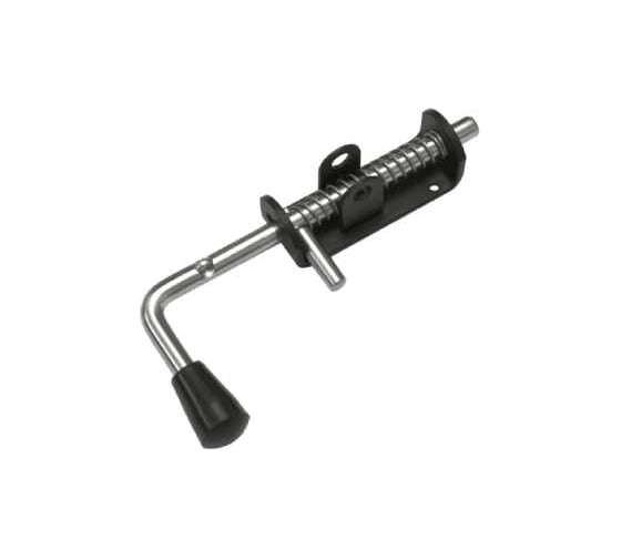 Засов пружинный DOMART (110) 220 мм мод.2 ( с проушиной) черный 4660046013349 1