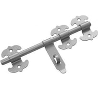 Засов универсальный DOMART фигурный ЗУФ-300 с накладкой серый металлик 4660015163846