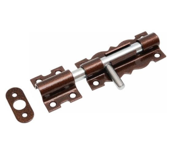 Засов дверной DOMART фигурный ЗДФ-170 коричневый металлик 4620031746300 1