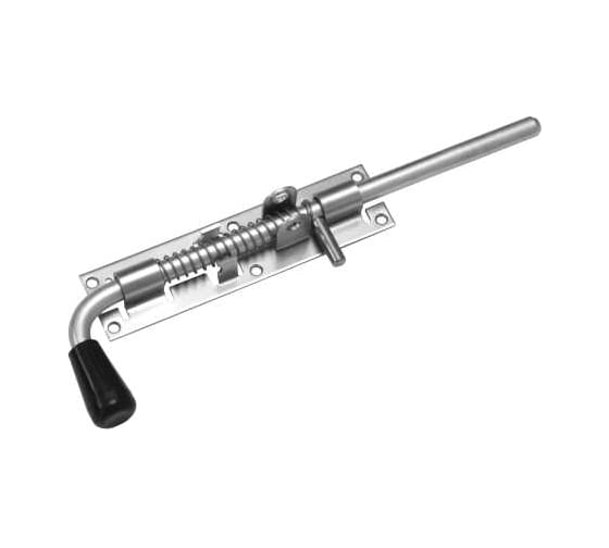 Засов с пружиной DOMART ЗСП-300 мод.2 (с проушиной) цинк 4660046012854 1