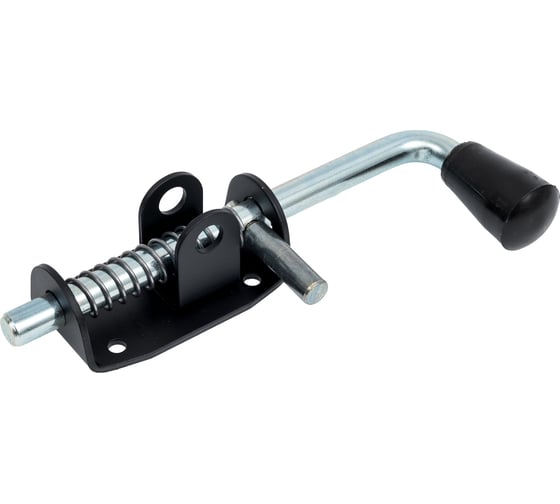 Засов пружинный DOMART (90) 190 мм мод.2 (с проушиной) черный 4660046013165 1