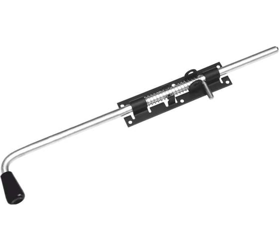 Засов с пружиной DOMART ЗСП-600 мод.2 (с проушиной) черный 4660046012908 1