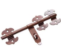 Засов универсальный DOMART фигурный ЗУФ-300 с накладкой медь антик 4660015163853