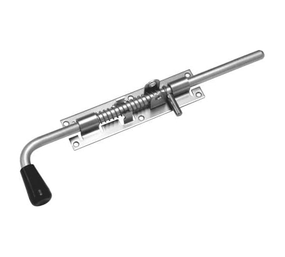 Засов с пружиной DOMART ЗСП-400 мод.2 (с проушиной) цинк 4660046012878 1