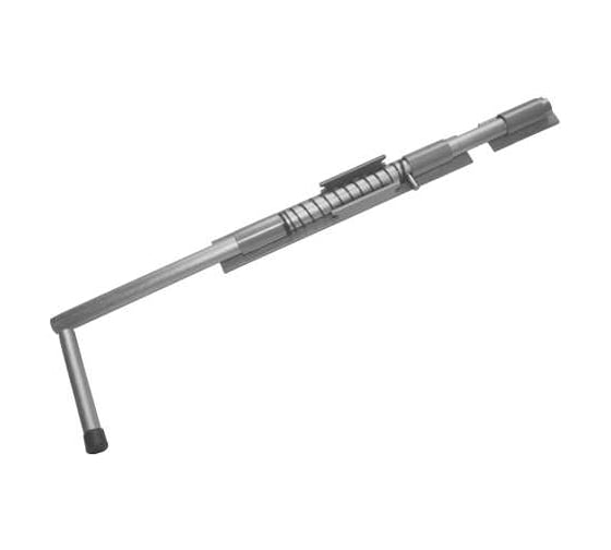 Засов DOMART ДОБРЫНЯ с пружиной 600 мм мод.2 серый металлик 4660015165659 1