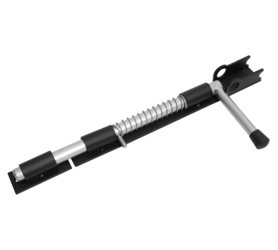 Засов DOMART ДОБРЫНЯ с пружиной 360 мм мод.2 (с проушиной) черный 4660046018610 1