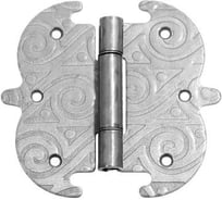 Петля фигурная DOMART 130x140 /кованая/ черненое серебро серия Ярославль 4660046002800