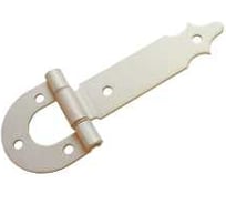 Петля-стрела усиленная DOMART ПСУ-200 (толщ. 5 мм) белый антик 4660015163693