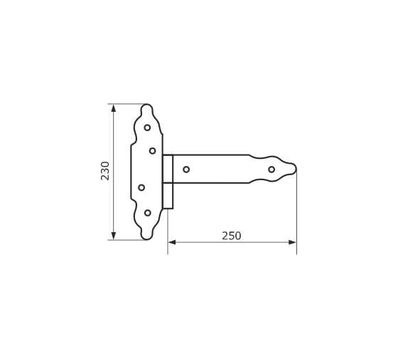 Петля-стрела фигурная DOMART ПС-250 черный 4620007781922 1