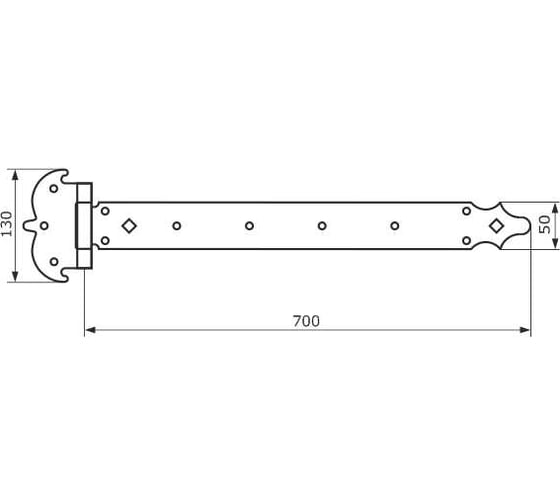 Петля-стрела фигурная DOMART ПС-700 мод.4 бронза антик 4660046002145 1