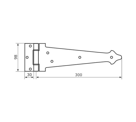 Петля-стрела фигурная DOMART ПС-300 мод.3 б/п 4620031745358 1
