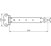 Петля-стрела фигурная DOMART ПС-500 мод.4 б/п 4660046002374