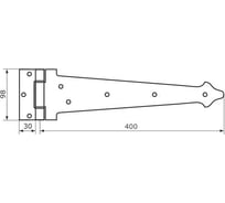 Петля-стрела фигурная DOMART ПС-400 мод.3 белый 4620031745464