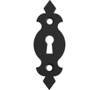 Накладка вертикальная DOMART с отверстием для ключа "Готика" черный 4660046021986