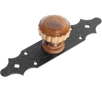 Ручка-кноб на планке DOMART кованая черный серия Суздаль 4660046006341