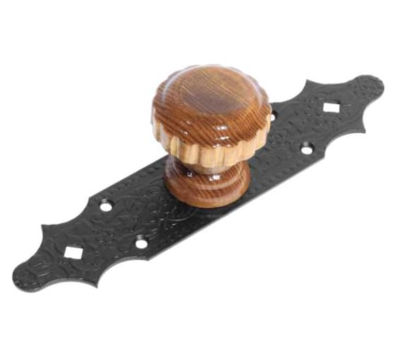 Ручка-кноб на планке DOMART кованая черный серия Суздаль 4660046006341 1