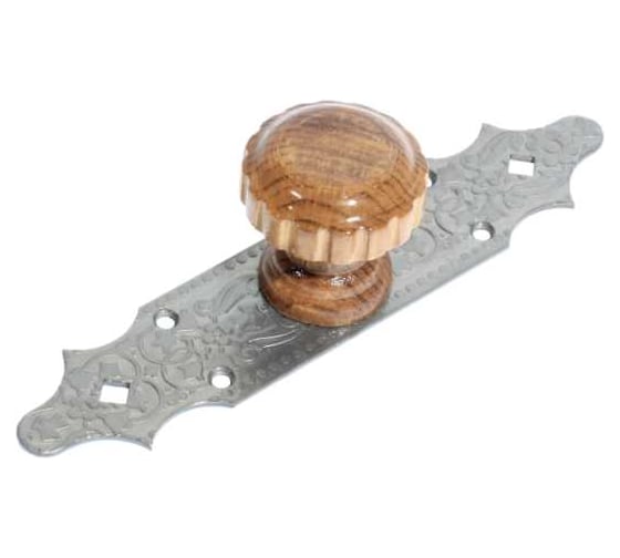 Ручка-кноб на планке DOMART кованая черненое серебро серия Суздаль 4660046006358 1