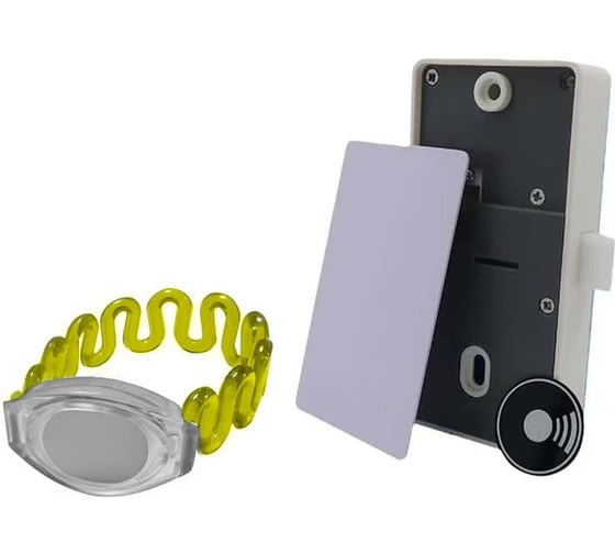 Замок мебельный замок.su электронный 0805K невидимка, ключ-браслет желтый 0805K/yellow 1