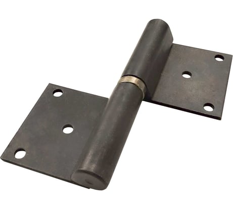 Петля гаражная на площадке Левша 140Х20Х47 под крепеж с оксидным покрытием (воронение), левая У1-9200.Чл