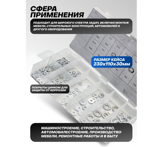 Гроверы и шайбы Forsage 250 пр. F-859(12688)