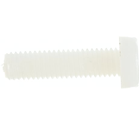 Винт с цилиндрической головкой со шлицем DINFIX DIN 84, полиамид (пластик), M3x12, 10 шт. 00-00001485