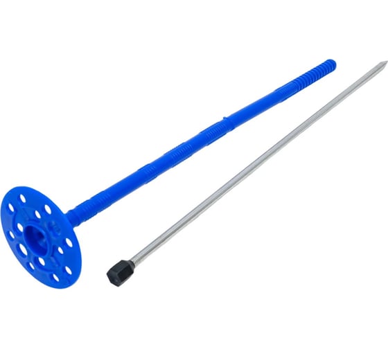 Дюбель для теплоизоляции с оц. гвоздем и термоголовкой INTERFIX 10x300, 400 шт. 8450